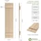 Ekena Millwork Rustic Two Board Joined Board-n-Batten Sandblasted Faux Wood Shutters, 11W x 44H, PR SHUBJS11X44SDPR - alternate 12